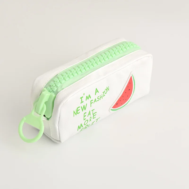 watermelon Качественные канцелярские принадлежности фрукты молнии Холст Карандаш сумка/чехол студент, школа, офис поставки прекрасный подарок - Цвет: watermelon