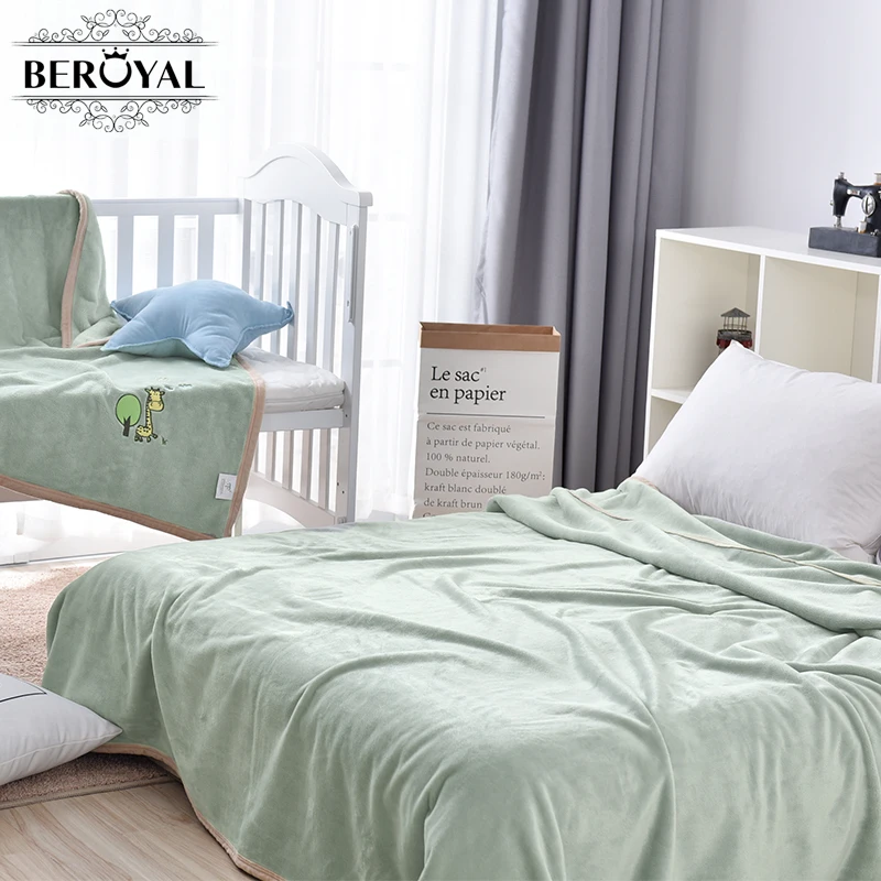 Beroyal 2017 Cashmere Bedding Sleep Blanket Luxury Soft Warm Throw