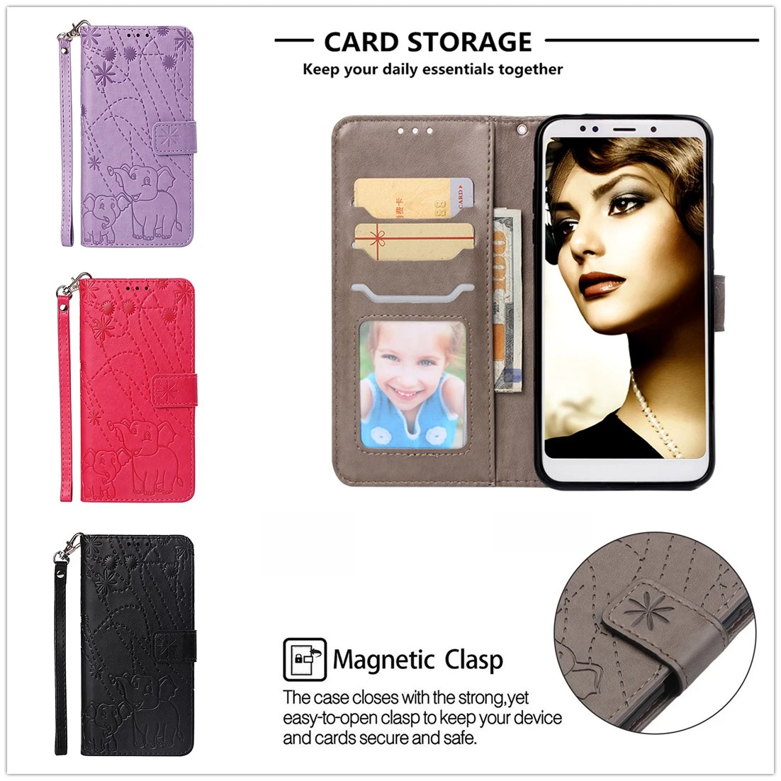 

Flip Phone Bag for Redmi 5 Wallet Case PU Card Fashion Leather Funda Redmi 5 Plus Cover Xiaomi Holder Mi Redmi5 Cell Phone Shell