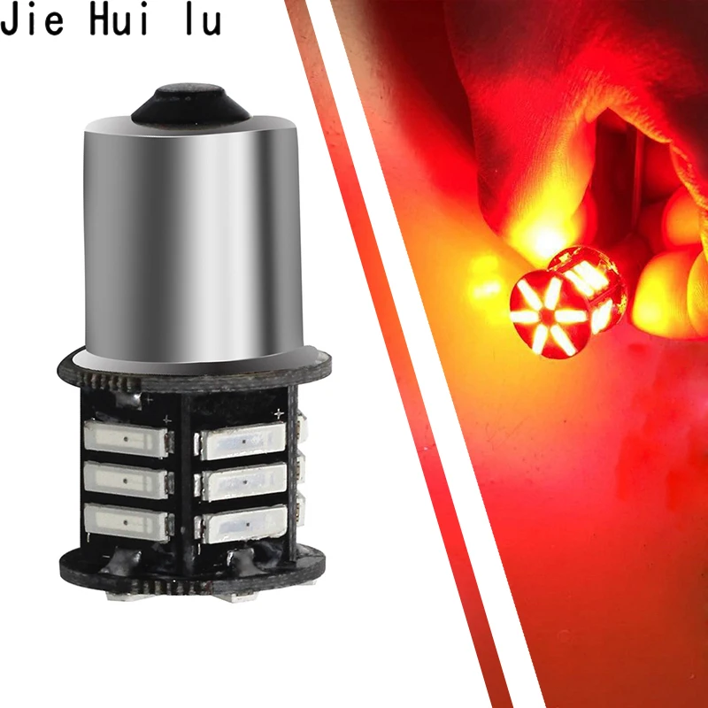 

10Pcs Car auto 1156 LED Ba15S P21W 7020 21 SMD 7014 1157 Turn signal Tail light Brake lights Bulb lamp White Red 12V