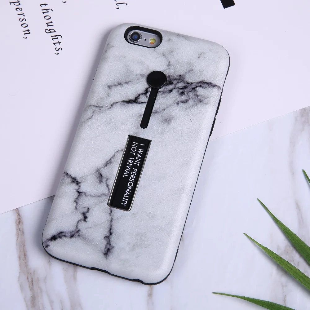 

Multifunctional Simple Invisible Bracket Marble Mobile Phone Case For iPhone X XS MAX XR Fashion Flamingo Phone Cases Back Cover