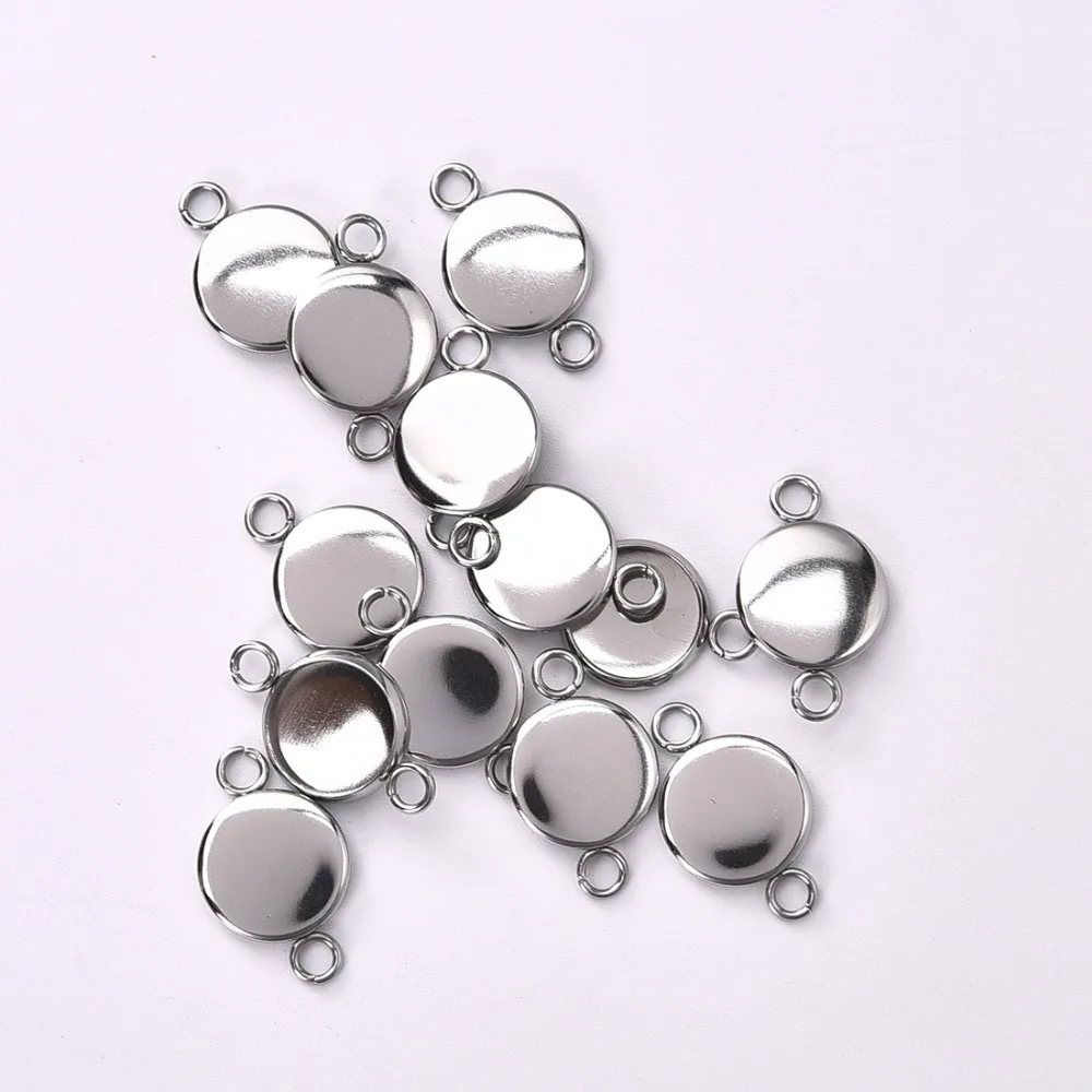 10mm Stainless Steel Connector Setting Cabochon Blank Base (3)