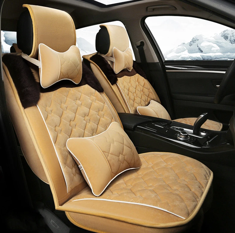 winter warm plush flocking seat cover 23