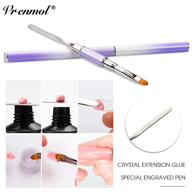 Vrenmol 1pcs Poly Gel Brush For Nail Extension Acrylic Frence Vrenmol 1pcs Poly Gel Brush For Nail Extension Acrylic Frence Design Tools Polish Brushes