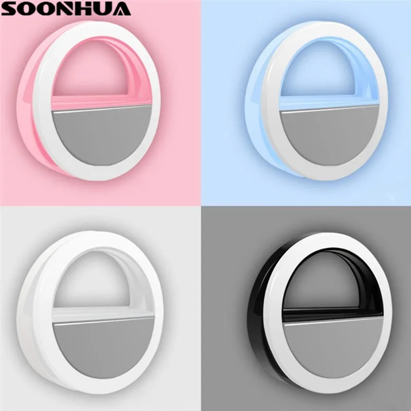 

Universal Portable Selfie LED Lighting Ring Flash Fill Light Clip Camera Supplementary For iPhone Samaung Xiaomi Smart Phone