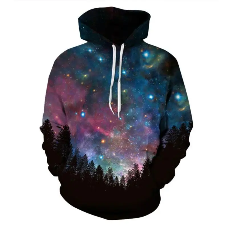 Пространство черная дыра Galaxy Толстовка Tie Dye Hoodie Полерон Mujer 2019 пара корейский oversize-худи Для женщин Звездное Толстовка Полночь