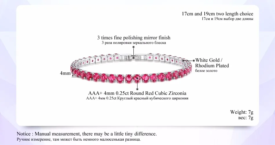 UMODE красный цвет кубический цирконий теннисные браслеты для женщин свадебный браслет ювелирные изделия для девочек модные роскошные браслеты UB0097A