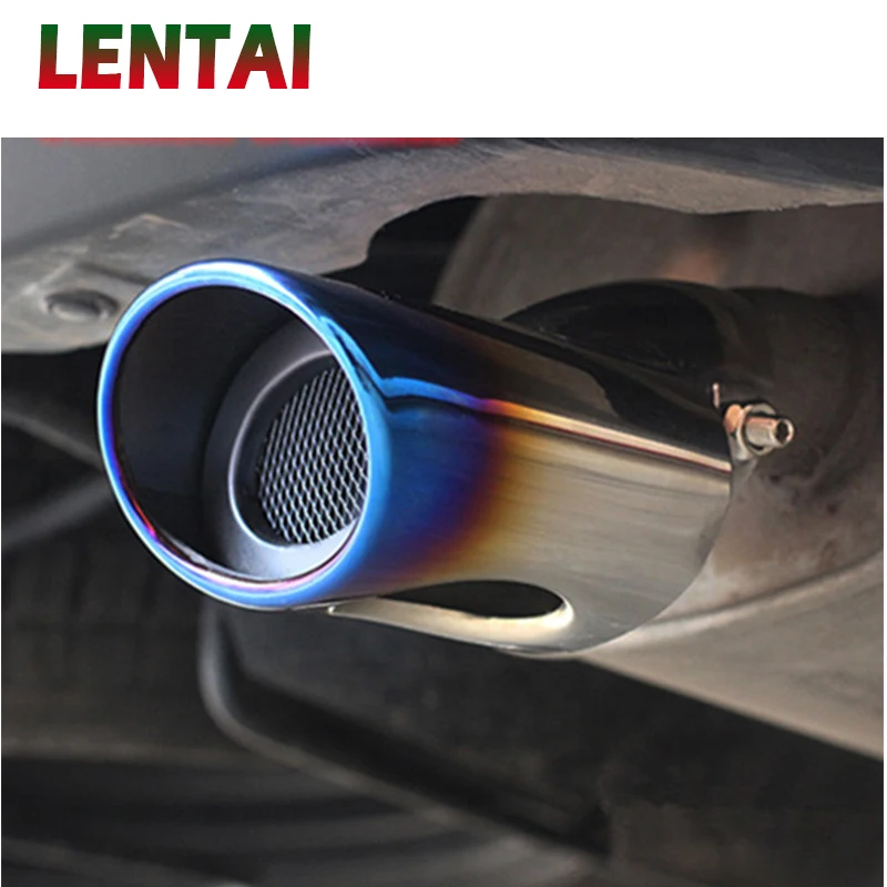 Выхлопная труба LENTAI для Toyota Nissan Ford Chevrolet Peugeot Fiat Suzuki хромированная нержавеющая