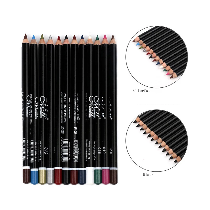 ที่มีคุณภาพสูง60ชิ้นจัดส่งฟรีใหม่ตา/LIPอายไลเนอร์ดินสอเขียนขอบ12ชิ้น/