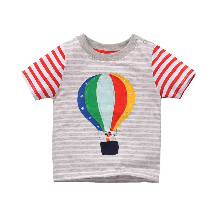 

Cotton Short Sleeve Children T Shirt Hot Air Balloon Pattern Boys Girls T Shirt Kids Wear Clothes Summer Cartoon T-shirt For Boy