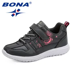 BONA 2019 весна осень детская обувь для девочек спортивная обувь модная брендовая Повседневная дышащая уличная детская спортивная обувь для