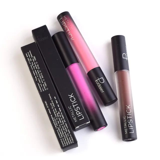 161 18 De Réductionpudaier 26 Couleurs Mat Métallique Liquide Rouge à Lèvres Lipsgloss Maquillage Nude étanche Velours Rouge à Lèvres Brillant à