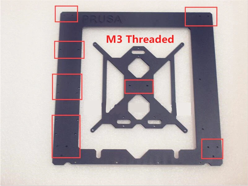 Reprap Prusa i3 MK2 клон алюминиевый один кадр+ Отопление кровать 6 мм Толщина Черный Цвет ЧПУ сделал