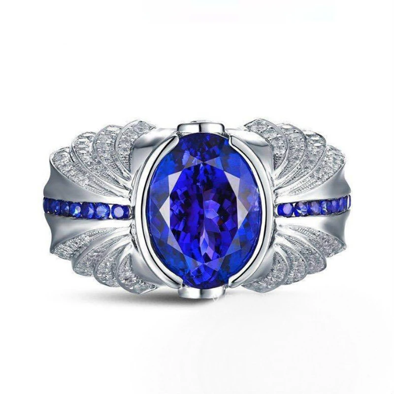 

2019 Vintage Design Women Fashion Jewelry wedding Band Ring 5ct Stone 5A Zircon CZ S925 Sterling Silver Engagement Finger Ring