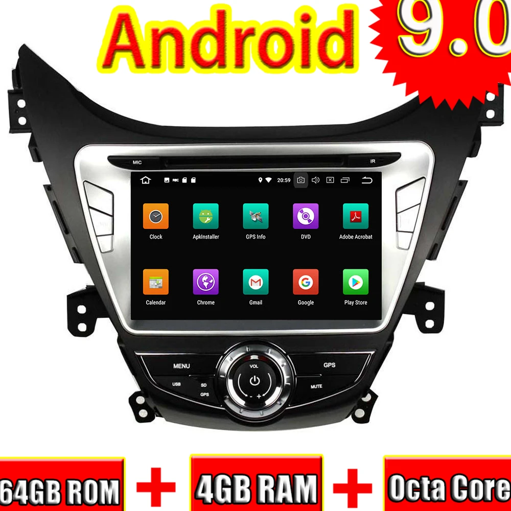 Topnavi Android 9 0 автомобильный DVD GPS навигатор для Hyunai Elantra/Avante/I35 2011 2012 аудио радио плеер