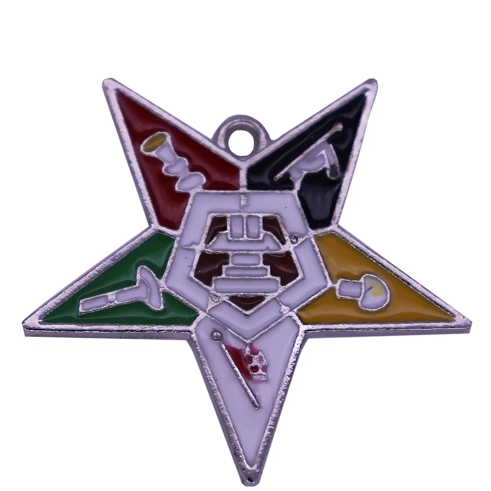 

DOUBLE NOSE New Arrival Enamel Color OES Badge Label Order of the Eastern Star Charms Mason Jewelry Accessory DIY
