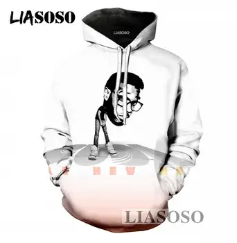 

LIASOSO Autumn Newest Men/Women Hoodies Brand Long Sleeve Sweatshirt 3D Print Rapper Kid Cudi Hip Hop Hooded Pullovers T704