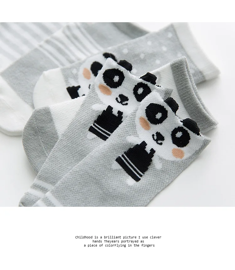 Ультратонкие детские носки с объемными животными хлопковые носки в сетку для детей от 0 до 12 лет 5 пар в упаковке