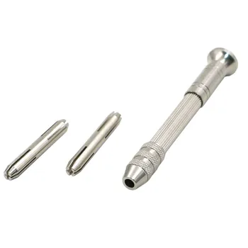 

DIY Mini Micro Aluminum Hand Drill With Keyless Chuck +10pc Twist Drill Bit Rotary 0.3-2.8mm Highest craft Rotary Tools