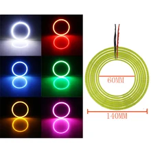 1pair(2pcs) 50MM 60MM 70MM 80MM 90MM 100MM 110MM 120MM Car Led Headlight COB Angel Eyes LED CCFL Halo Ring Angel Eyes 12V