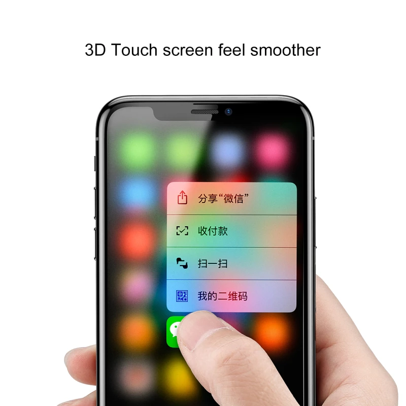 Закаленное стекло Baseus 0,25 мм с защитой от отпечатков пальцев для iPhone X 3D, ультратонкая Защитная пленка для экрана, закаленное стекло для iPhone10