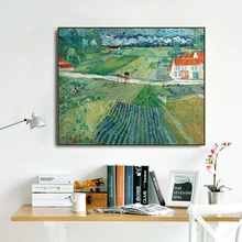 After Rain in Watts by Vincent Van Gogh Poster Print Canvas Painting Calligraphy Wall Picture for Living Room Bedroom Home Decor an angel in rrd with lute by da vinci wall picture poster print canvas painting calligraphy for living room bedroom home decor