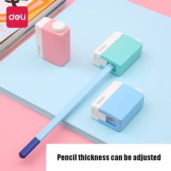 

1PCS Thick Pencil Sharpener Novelty Adjustable Creative Emotions Plastic Children Stationery Supplies Sketch Lead Planer Random