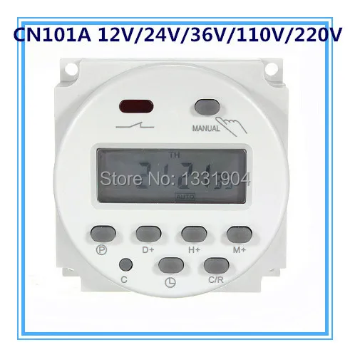 

Free shipping CN101 mini Digital Timer LCD Power Programmable Timer switch 16A , 220V/110V/12V/24V four choice