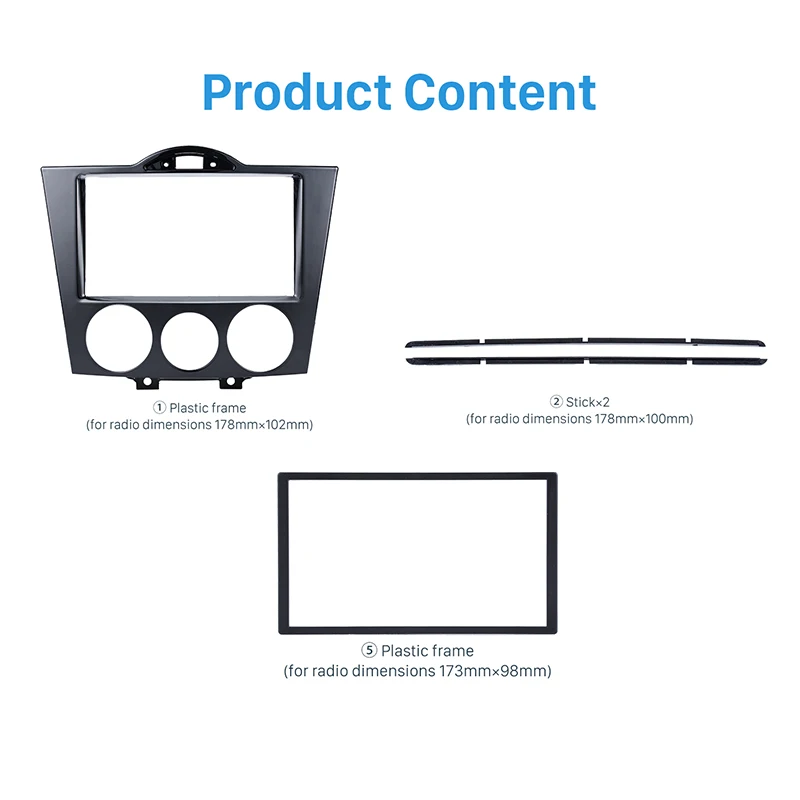 Seicane двойной DIN автомобильный радиоприемник для 2003+ Mazda RX8 Авто Радио Стерео Панель компакт-диска автомобиля радио ремонт рамки противотуманных фар автомобиля Наборы