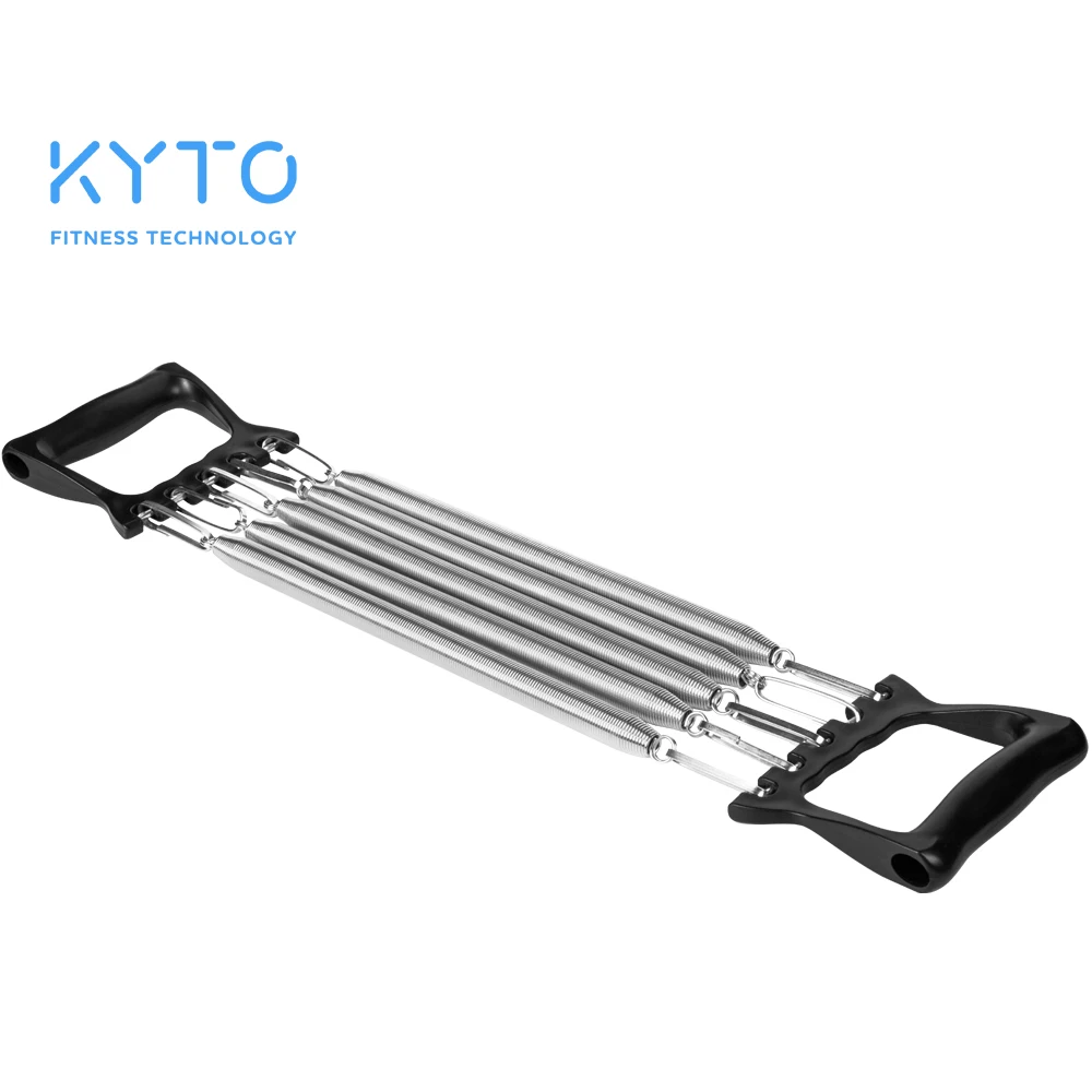 KYTO Spring pecho desarrollador expansor Tension extractor Fitness Acero inoxidable músculos ejercicio equipo de entrenamiento bandas de resistencia