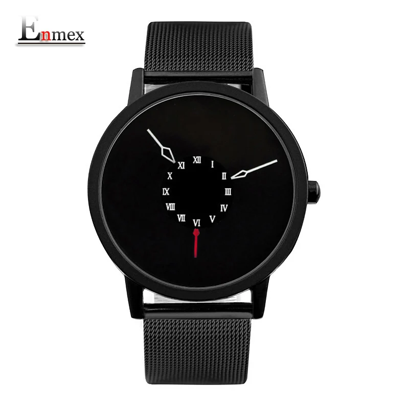 Prix pour 2017 hommes cadeau Enmex brève conception stainles bracelet en acier la Tête en bas creative main unique design pour jeunes de mode montres à quartz Prix pour 2017 hommes cadeau Enmex brève conception stainles bracelet en acier la Tête en bas creative main unique design pour jeunes de mode montres à quartz
