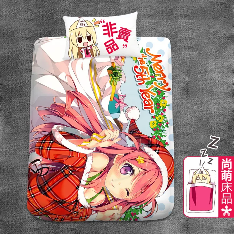 

Anime Cartoon Hentai Ouji To Warawanai Neko Natural Wool Cloth With Soft Nap Fitted Bed Sheet 150*200cm No.10852