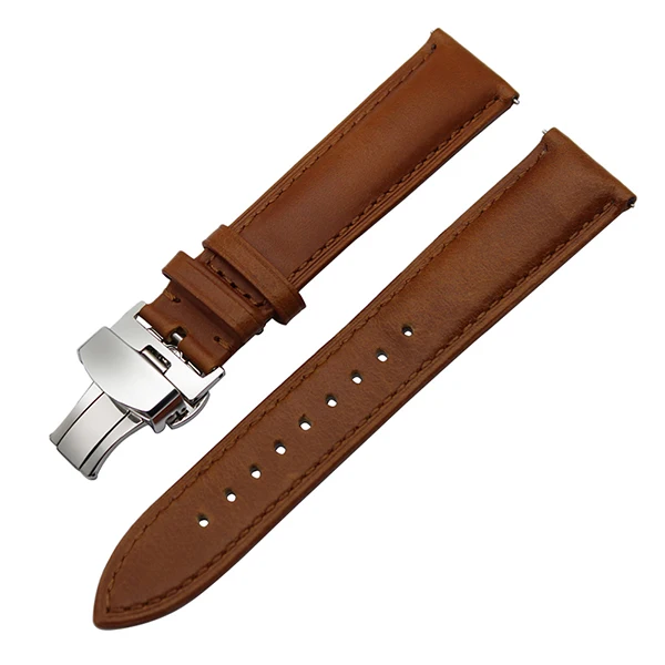 Italy Genuine Leather Watchband 20mm 22mm for Huami Amazfit GTR 47mm 42mm Butterfly Clasp Watch Band Quick Release Strap Belt