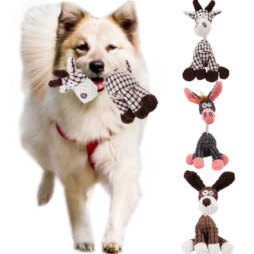 Plush Animal Squeaker Pet Squeak Toys Sound Play Dog Toys For Small