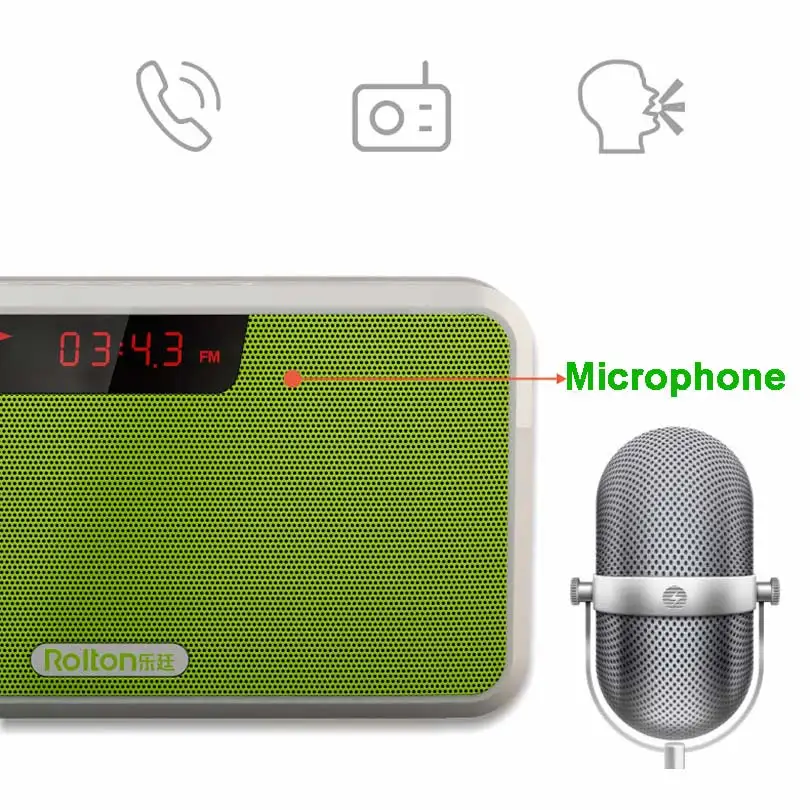 Rolton power Bank Bluetooth портативный динамик поддержка TF карты воспроизведение Mp3 Hands Free