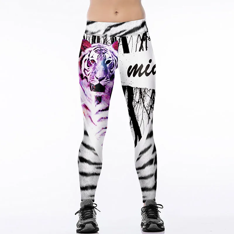 حار بيع سوبر مثير المرأة اللياقة تجريب السراويل النمر 3d طباعة عالية الخصر مرونة نحيل leggins حجم S-XXXXL