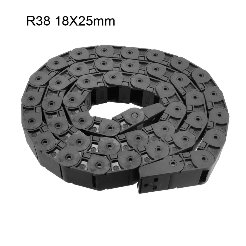 

UXCELL R38 18x25mm 18x50mm Closed Type Semi Drag Chain Cable Carrier with End Connector 1M 1.5M Length Transmission Chain Part