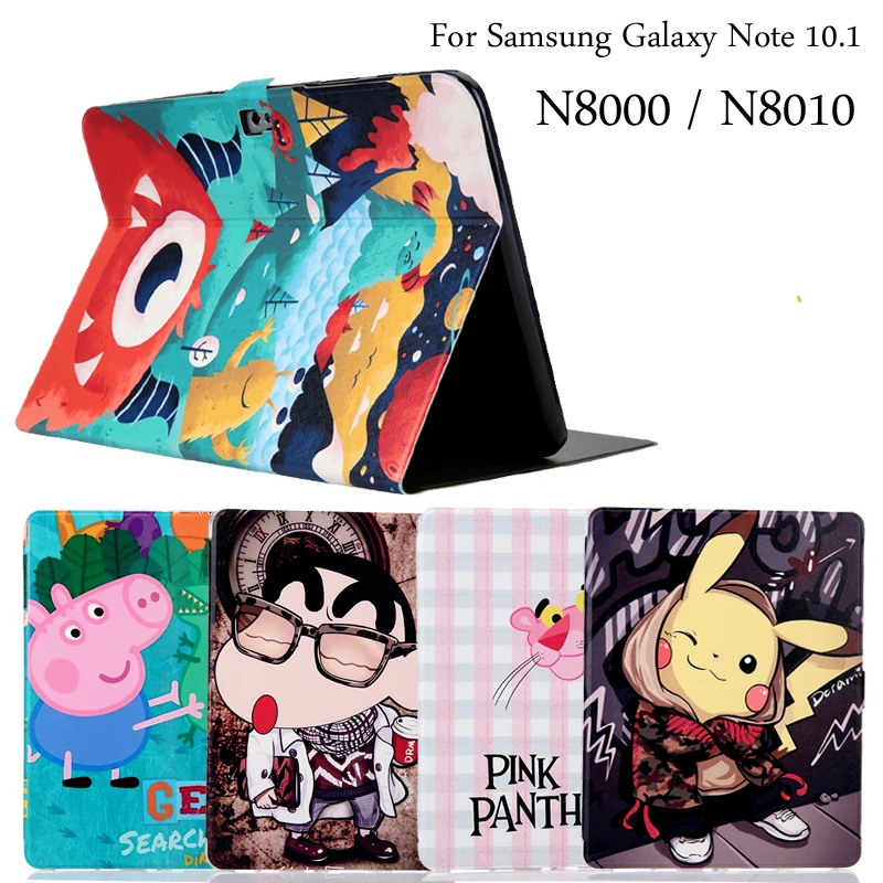 

Fashion Painted Flip PU Leather For samsung Galaxy Note 10 N8000 N8010 10.1 inch Tablet Case Cover + Stylus + Film