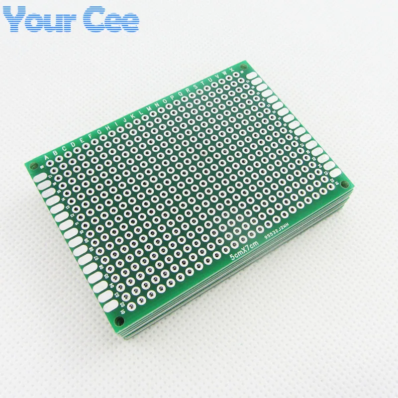 5x7 см 5*7 двухсторонний прототип печатной платы печатная плата для Arduino 1 6 мм 2 54