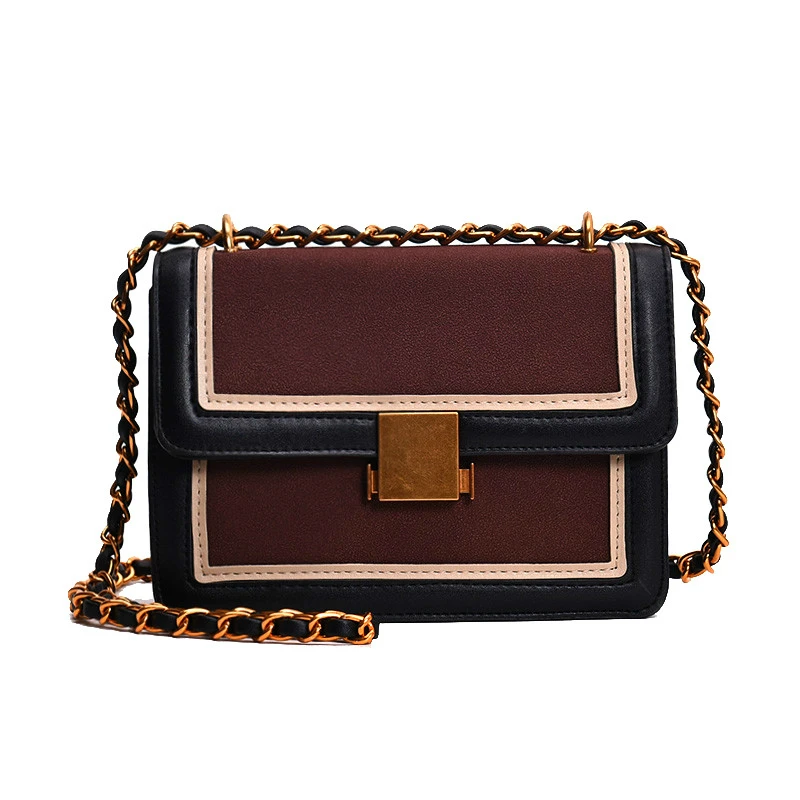 

British Retro Fashion Female Square bag 2018 New Quality Matte PU Leather Women's Designer Handbag Chain Shoulder Messenger bags