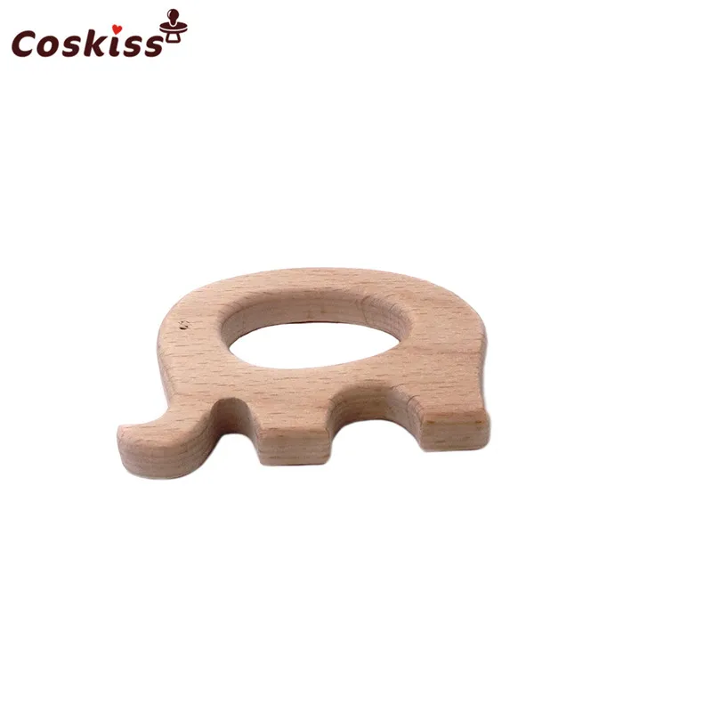 C002 Деревянный Прорезыватель игрушки, игрушки для прорезывания зубов и зубцы из древесины животные сенсорные навыки игрушки, идеальный подарок для душа-НЕОБРАБОТАННАЯ древесина детская бусина - Цвет: C002