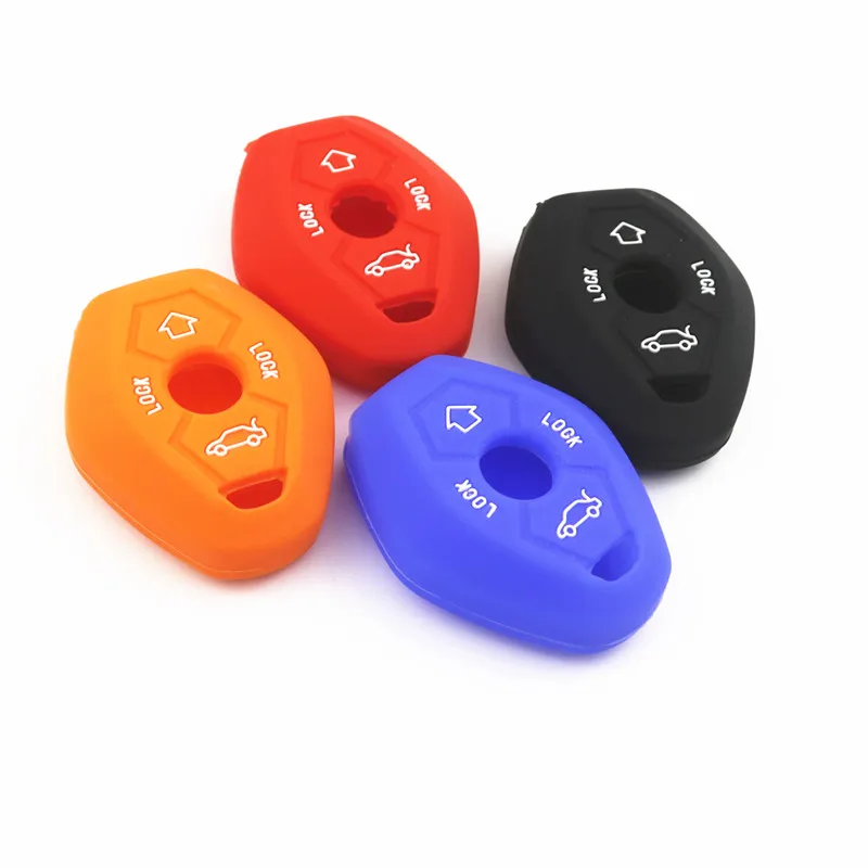 

Silicone Key Case Car Styling Cover For BMW X3 X5 Z3 Z4 3 5 7 Series E38 E39 E46 E83 FOB Set Protective