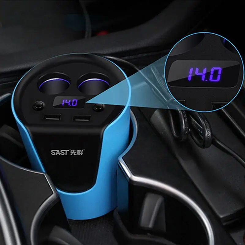 Многофункциональный автомобильный двойной USB зарядное устройство адаптер в