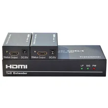 Unnlink HDMI Network LAN Extender 60m 1X2/4 CAT5E/6 Splitter Extension 1080P@60Hz Ethernet RJ45 Cables for TV Projector Monitor