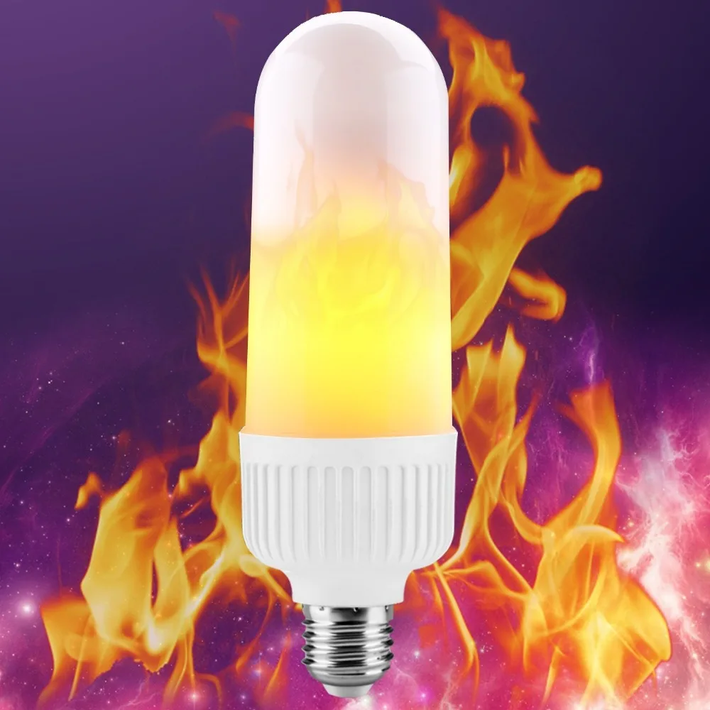 

3Modes LED Flame Lamp E27 Fire Effect B22 E14 led Flame lamps Light AC85-265V 2835 SMD Home Decoration Lighting Bulbs For Garden