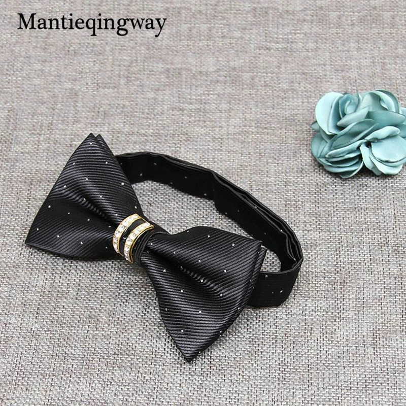 Mantieqingway Мода 2017 г. полиэстер Свадебные плед полосатый галстук бабочкой классический смокинг средства ухода за кожей шеи галстуки для