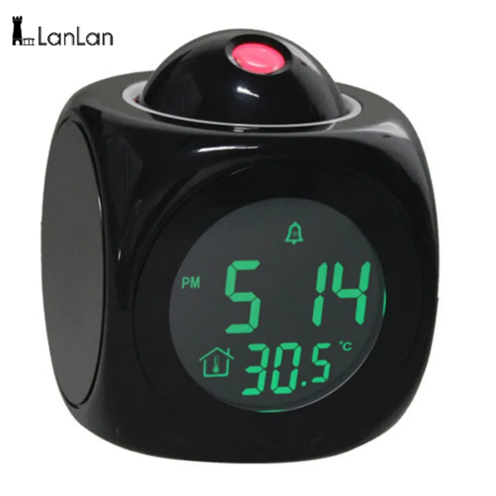 LanLan Multifunctional LED Colorful Projection Alarm Clock Talking