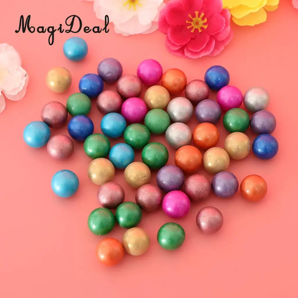 90 Pieces of 16mm Colored Glass Marbles, Kids Traditional Ball Game Toy Vase & Fish Tank Decoration #B