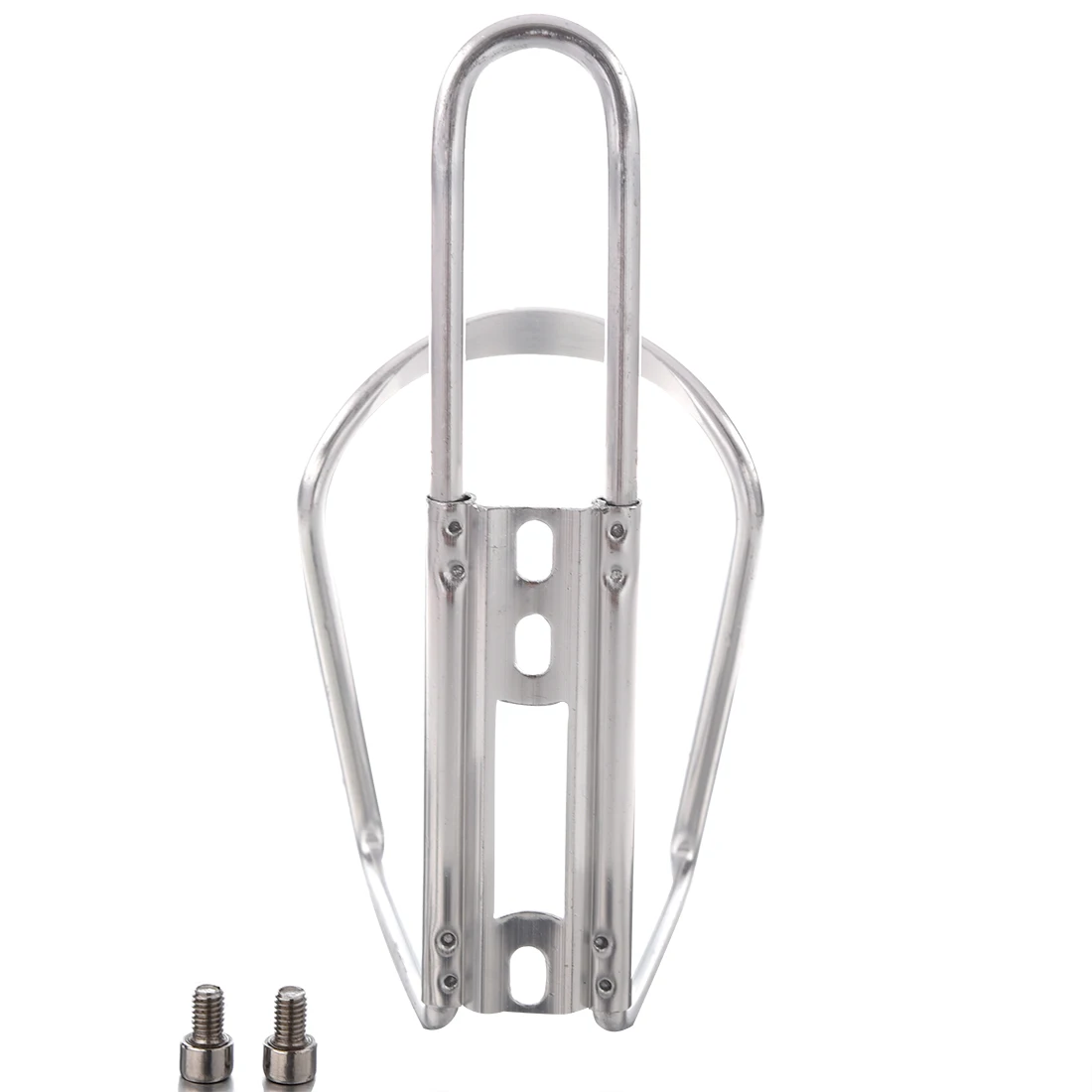 

Aluminum handlebar water bottle kettle rack Cage Holder - Silver Tone
