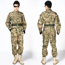 Армейская страйкбольная камуфляжная тактическая Униформа Мужская Военная защитная одежда CS Военные боевые камуфляжные костюмы